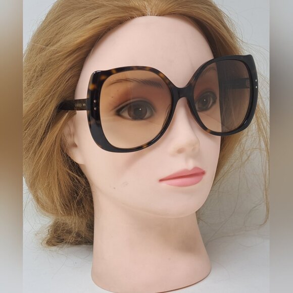 Gucci Nero Sunglasses Oversized Square Frame Havana Brown GG0472SA 002 56-17-145 - Picture 15 of 16